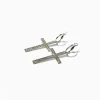 FEMME BERSHKA Party*Boucles d’oreilles croix pierres fantaisie