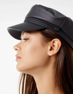 FEMME BERSHKA Similicuir*Casquette de marin