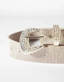 FEMME BERSHKA Ceintures*Ceinture à boucle en strass