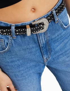 FEMME BERSHKA Ceintures*Ceinture rivets strass