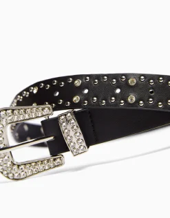 FEMME BERSHKA Ceintures*Ceinture rivets strass