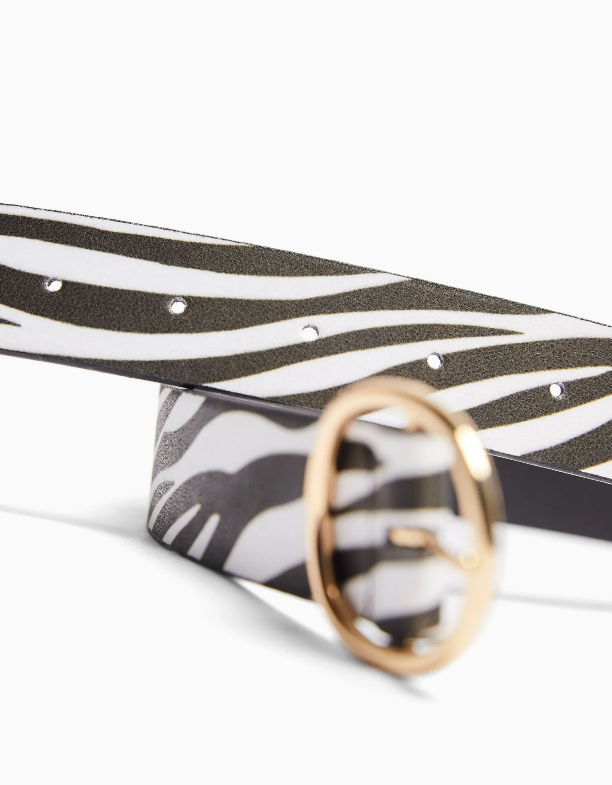 FEMME BERSHKA Ceintures*Ceinture zèbre imprimé
