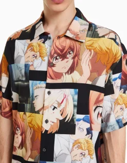 HOMME BERSHKA Collaborations®*Chemise manches courtes imprimé TOKYO REVENGERS