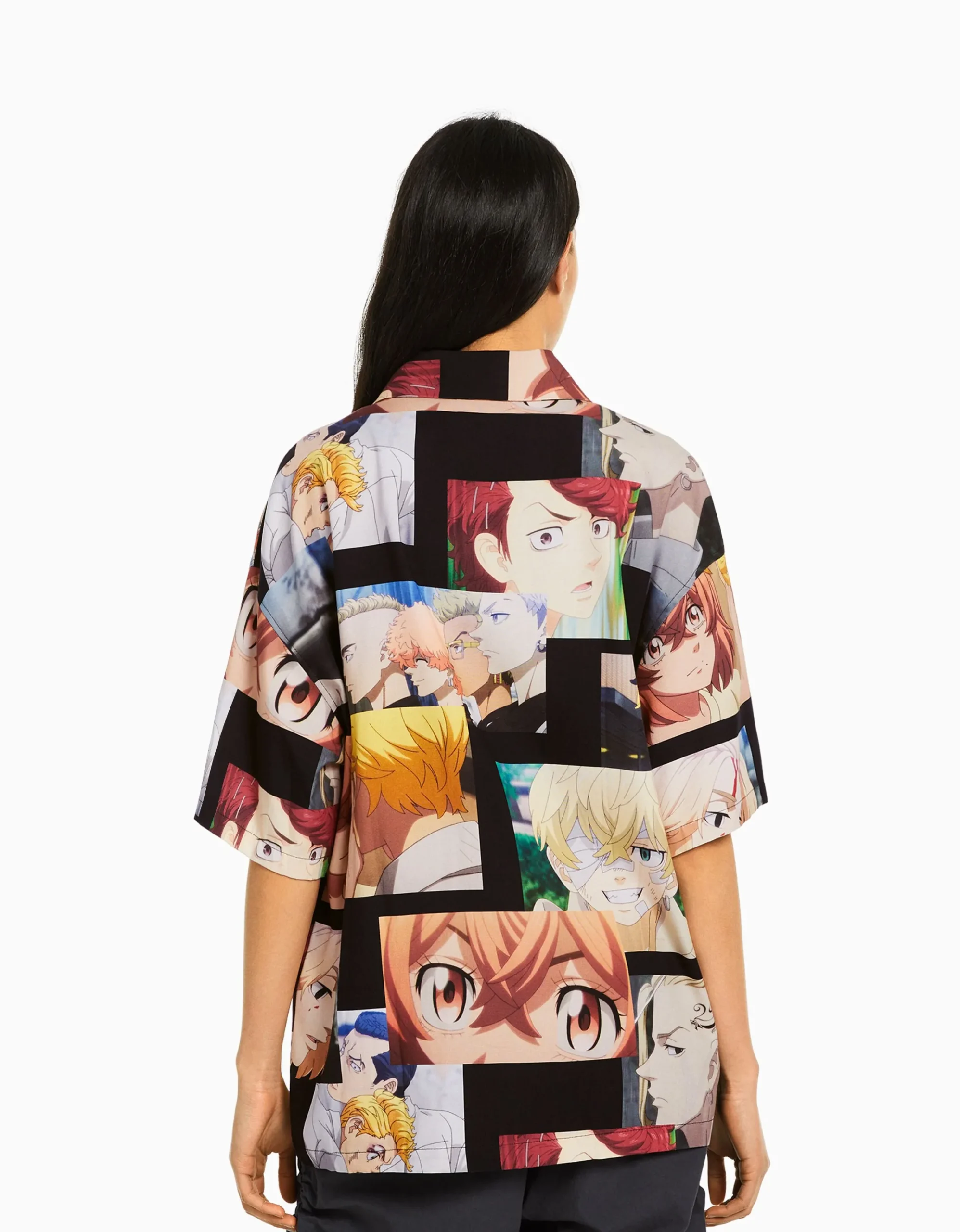 FEMME BERSHKA Vêtements*Chemise manches courtes imprimé TOKYO REVENGERS