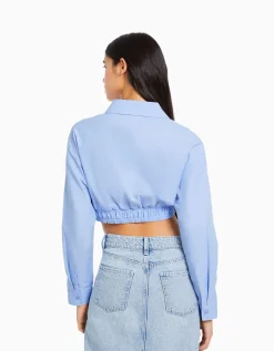 FEMME BERSHKA Vêtements*Chemise manches longues croisée devant