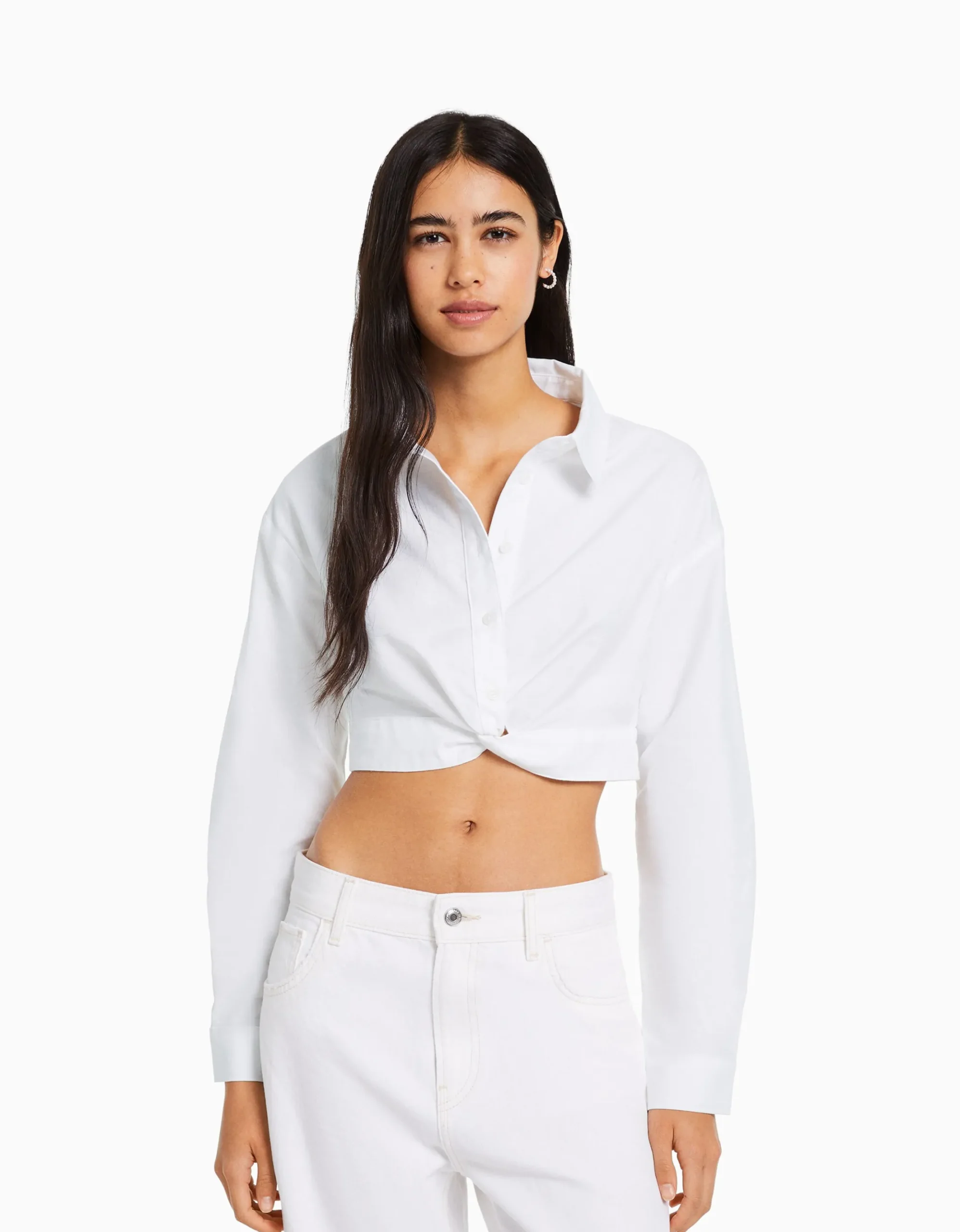 FEMME BERSHKA Vêtements*Chemise manches longues croisée devant