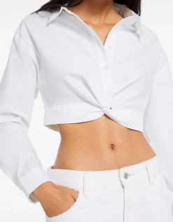 FEMME BERSHKA Vêtements*Chemise manches longues croisée devant