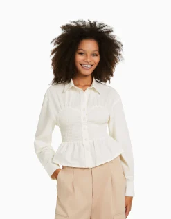 FEMME BERSHKA Chemises et blouses*Chemise manches longues détail