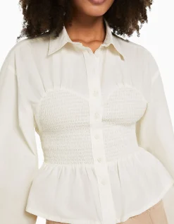 FEMME BERSHKA Chemises et blouses*Chemise manches longues détail