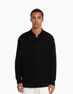 HOMME BERSHKA Chemises*Chemise manches longues lin