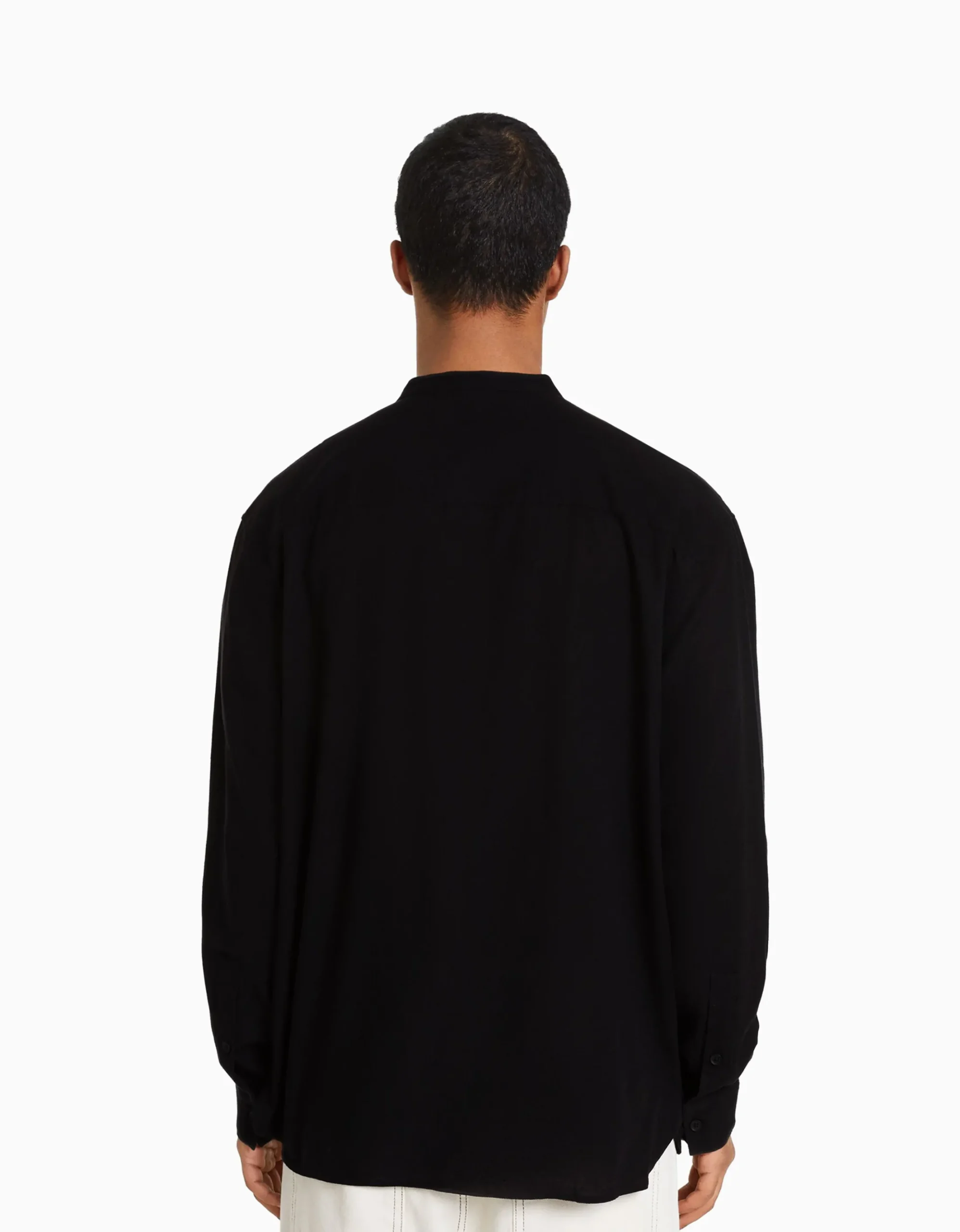 HOMME BERSHKA Chemises*Chemise manches longues lin