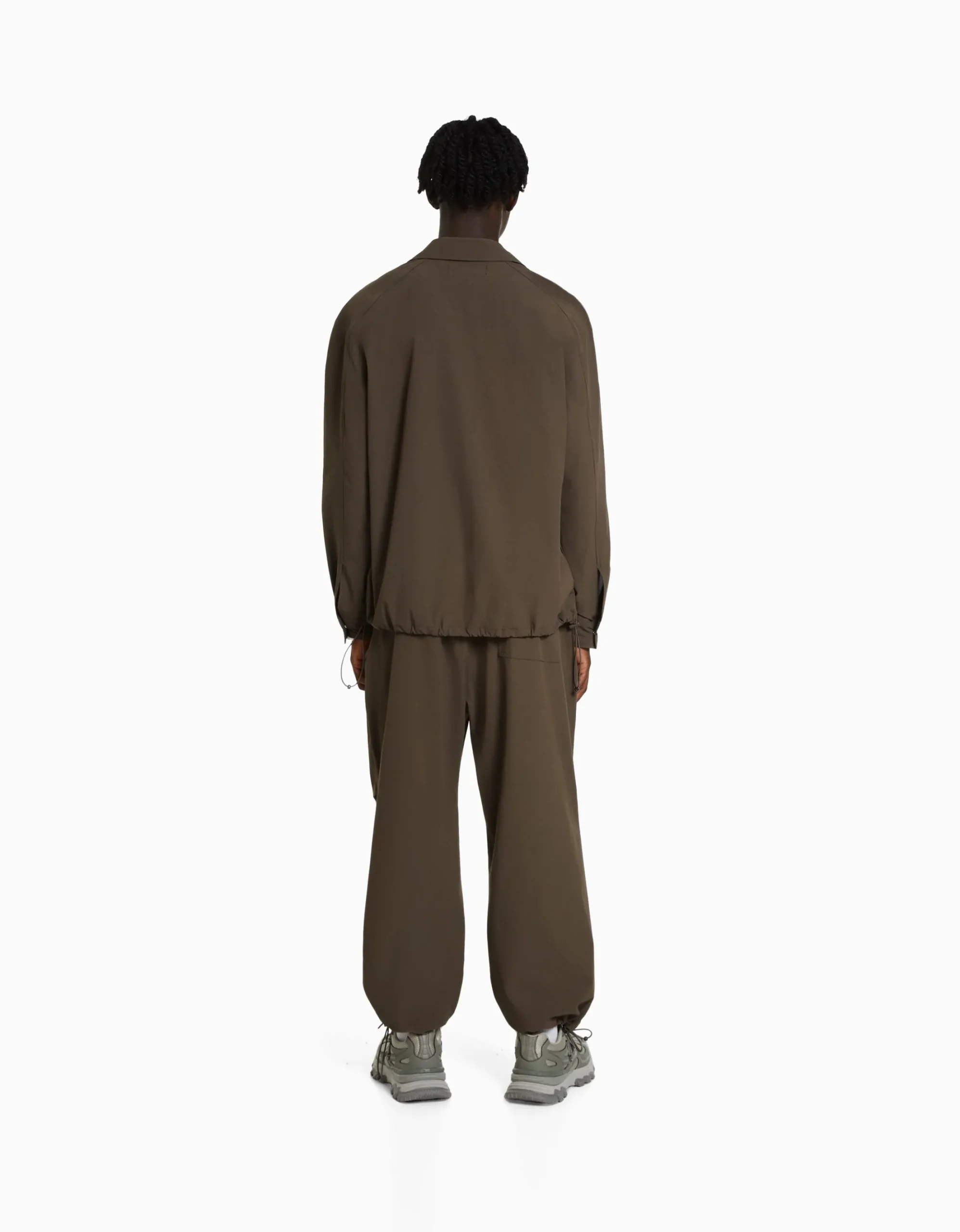 HOMME BERSHKA Chemises*Chemise manches longues technique parachute