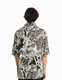 HOMME BERSHKA Chemises*Chemisette imprimée