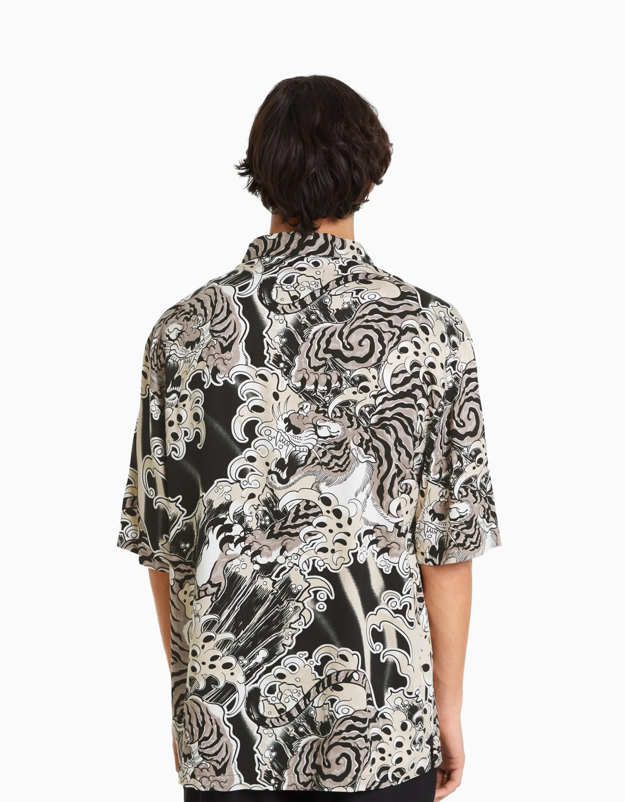 HOMME BERSHKA Chemises*Chemisette imprimée