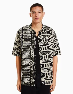 HOMME BERSHKA Chemises*Chemisette imprimée