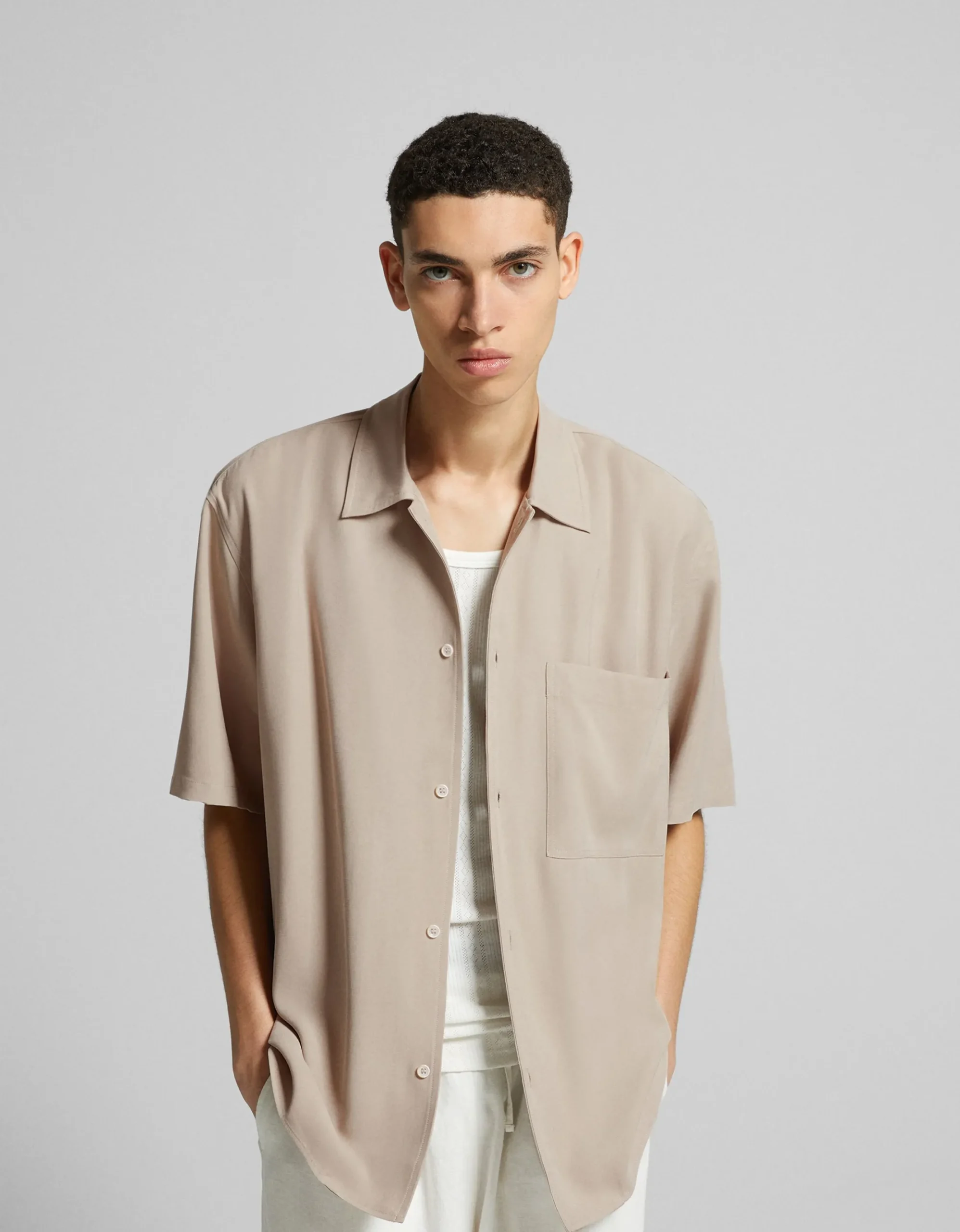 HOMME BERSHKA Chemises*Chemisette relaxed fit
