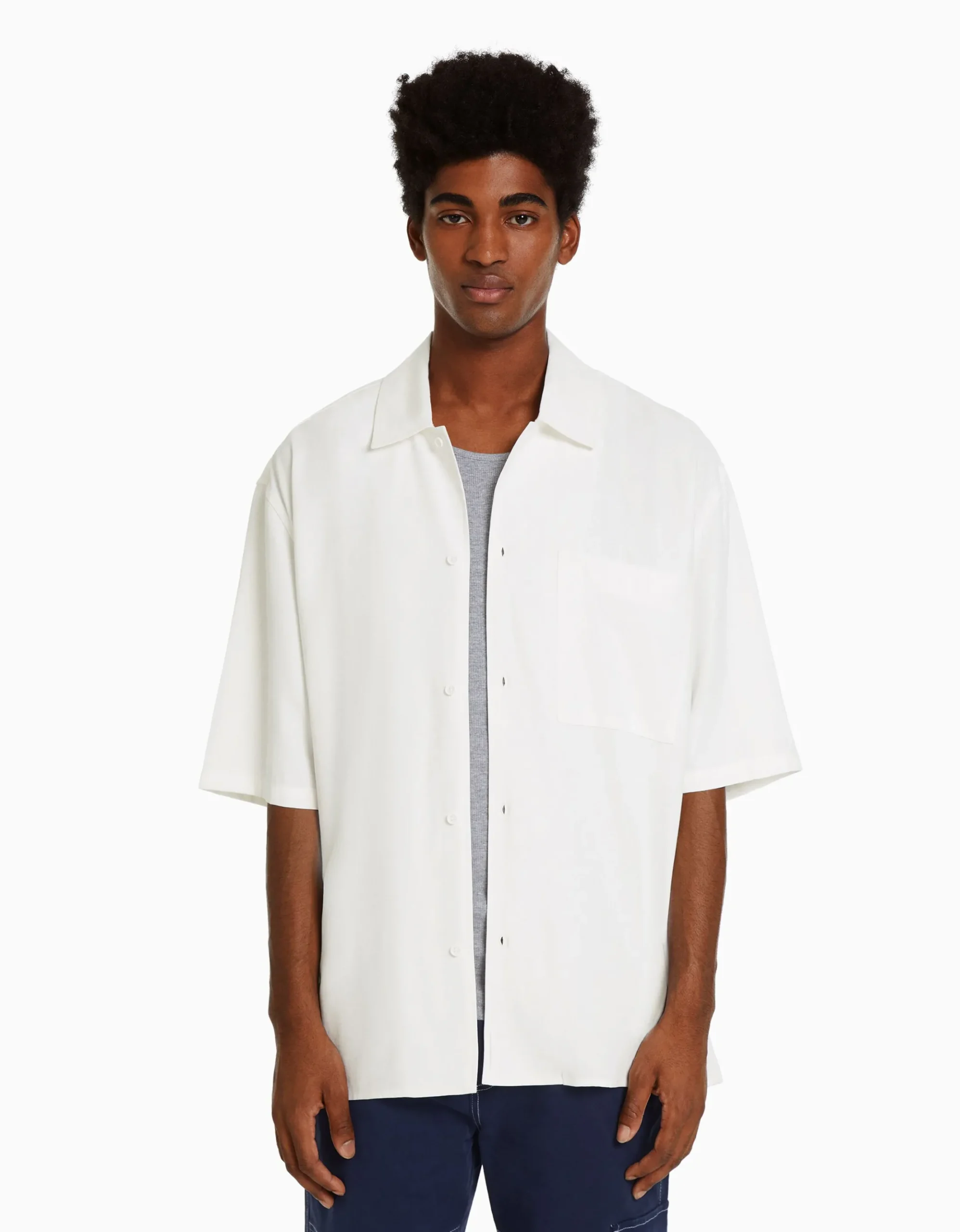 HOMME BERSHKA Chemises*Chemisette relaxed fit