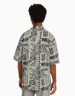 HOMME BERSHKA Chemises*Chemisette rustique