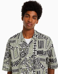 HOMME BERSHKA Chemises*Chemisette rustique