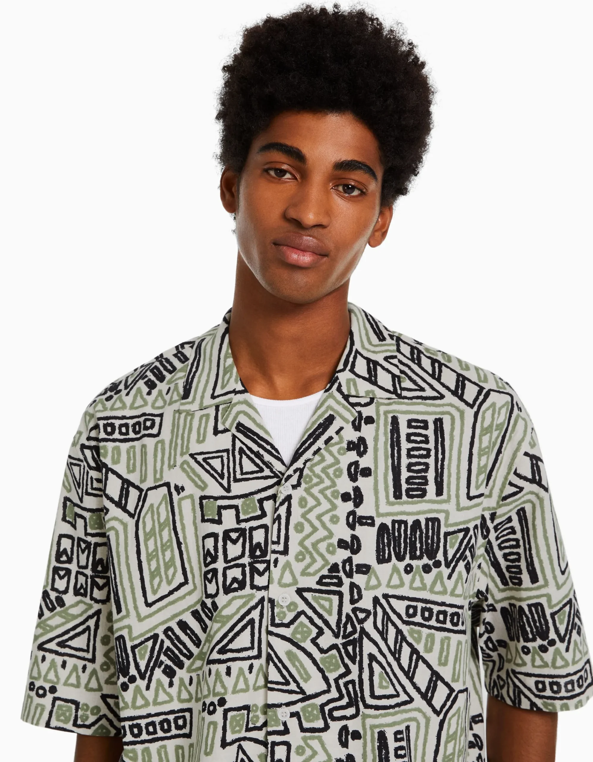 HOMME BERSHKA Chemises*Chemisette rustique