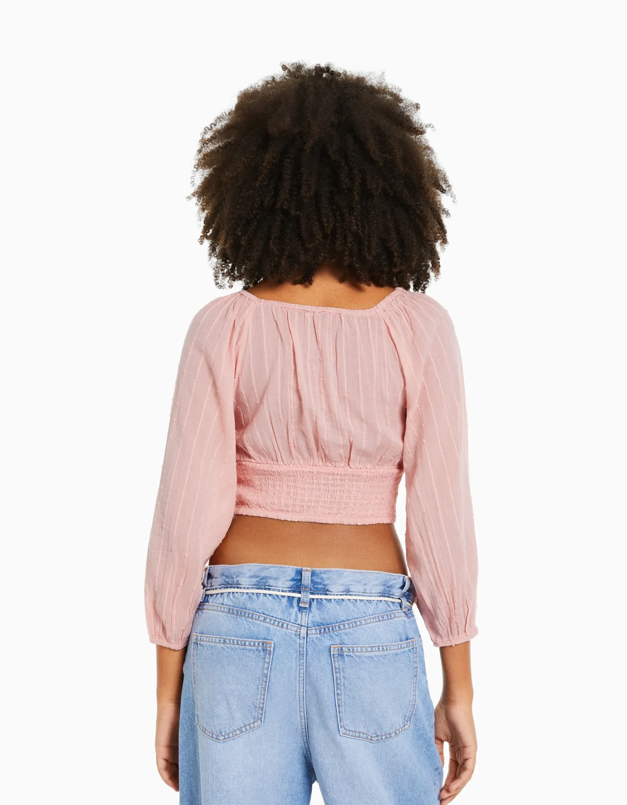 FEMME BERSHKA Chemises et blouses*Chemisier manches longues volume col V