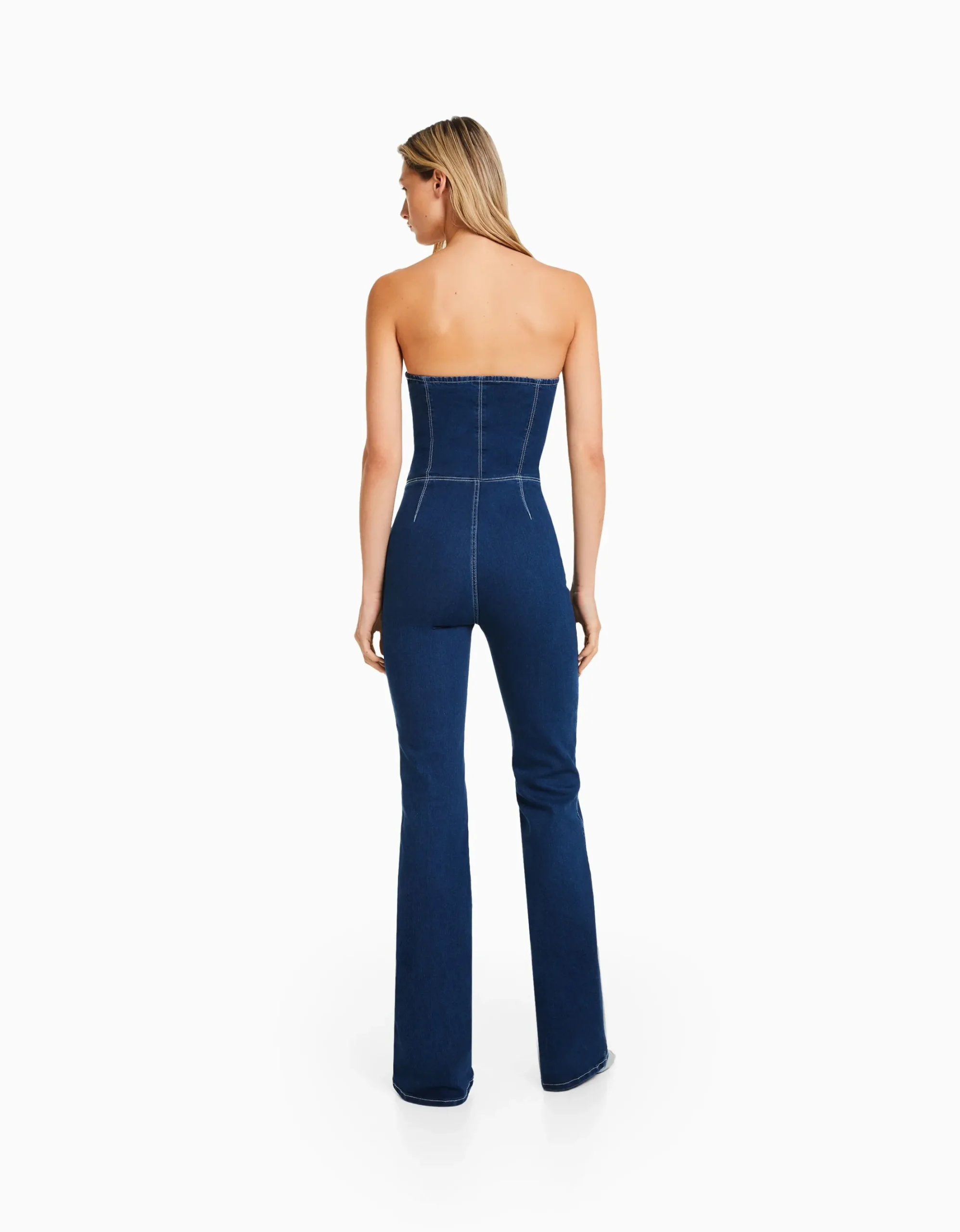 FEMME BERSHKA Vêtements*Combi-pantalon denim épaules dénudées