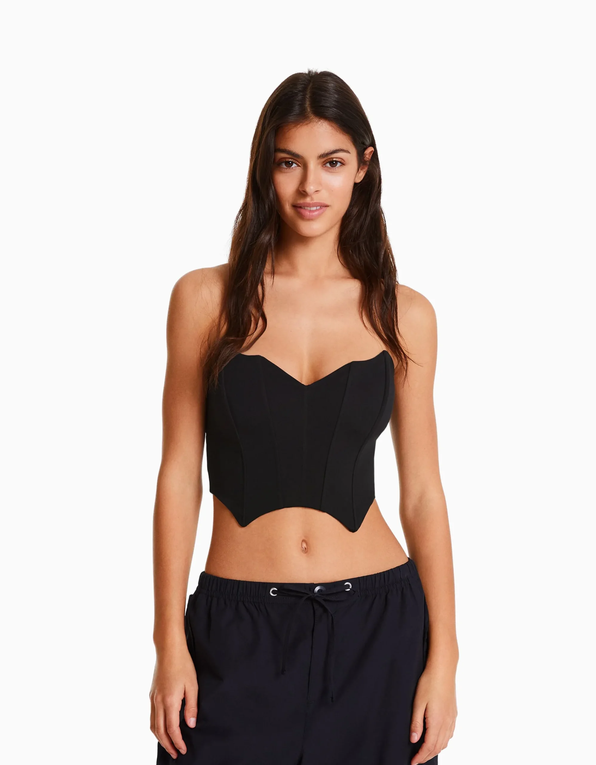 FEMME BERSHKA Vêtements*Corset cropped encolure en V