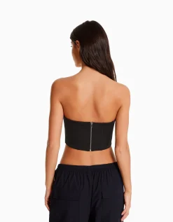 FEMME BERSHKA Vêtements*Corset cropped encolure en V