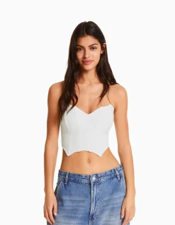FEMME BERSHKA Vêtements*Corset cropped encolure en V