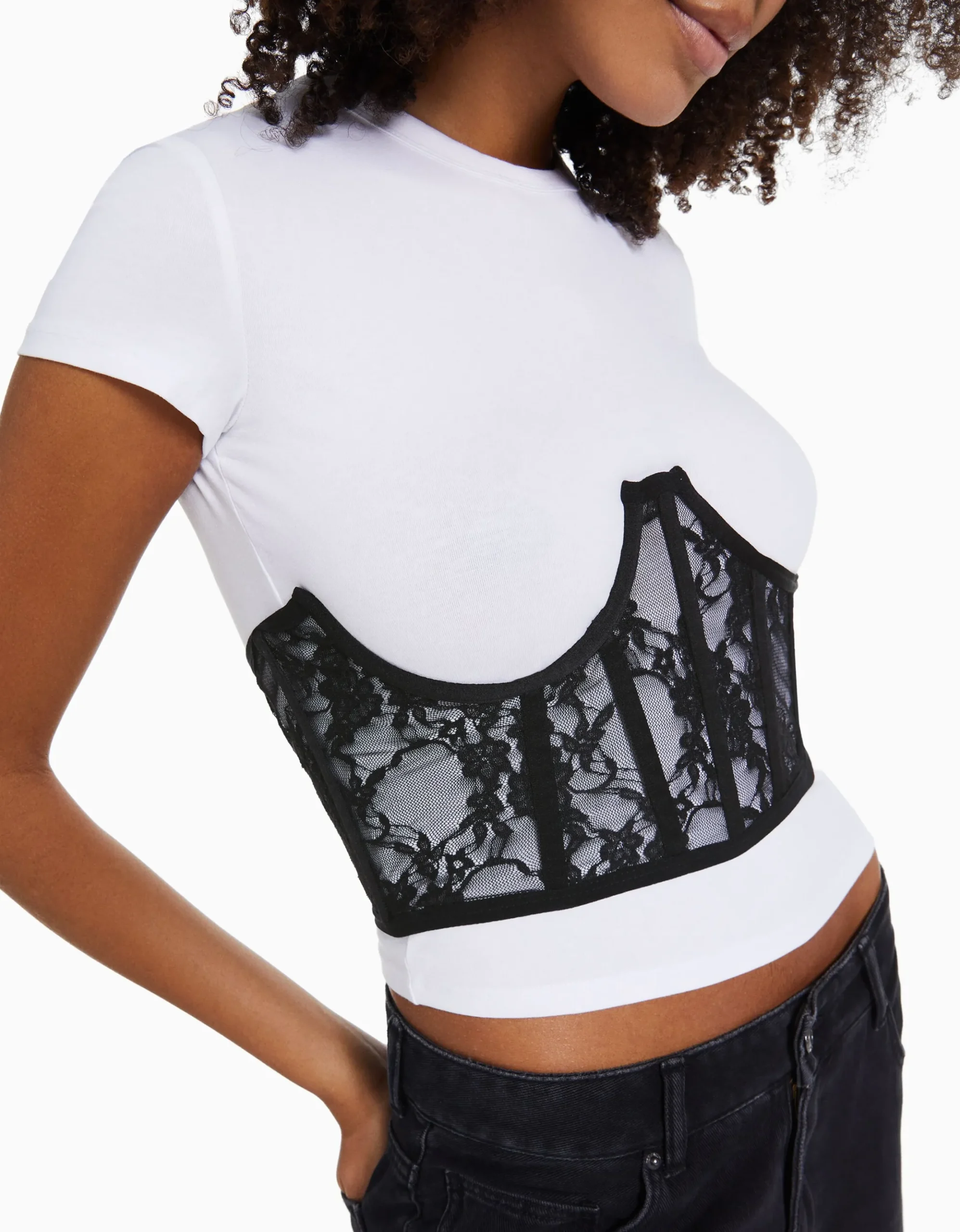 FEMME BERSHKA Ceintures*Corset dentelle