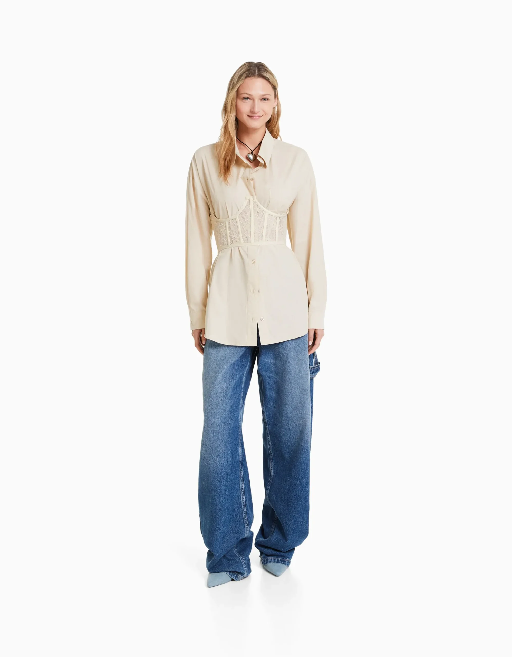 FEMME BERSHKA Ceintures*Corset dentelle