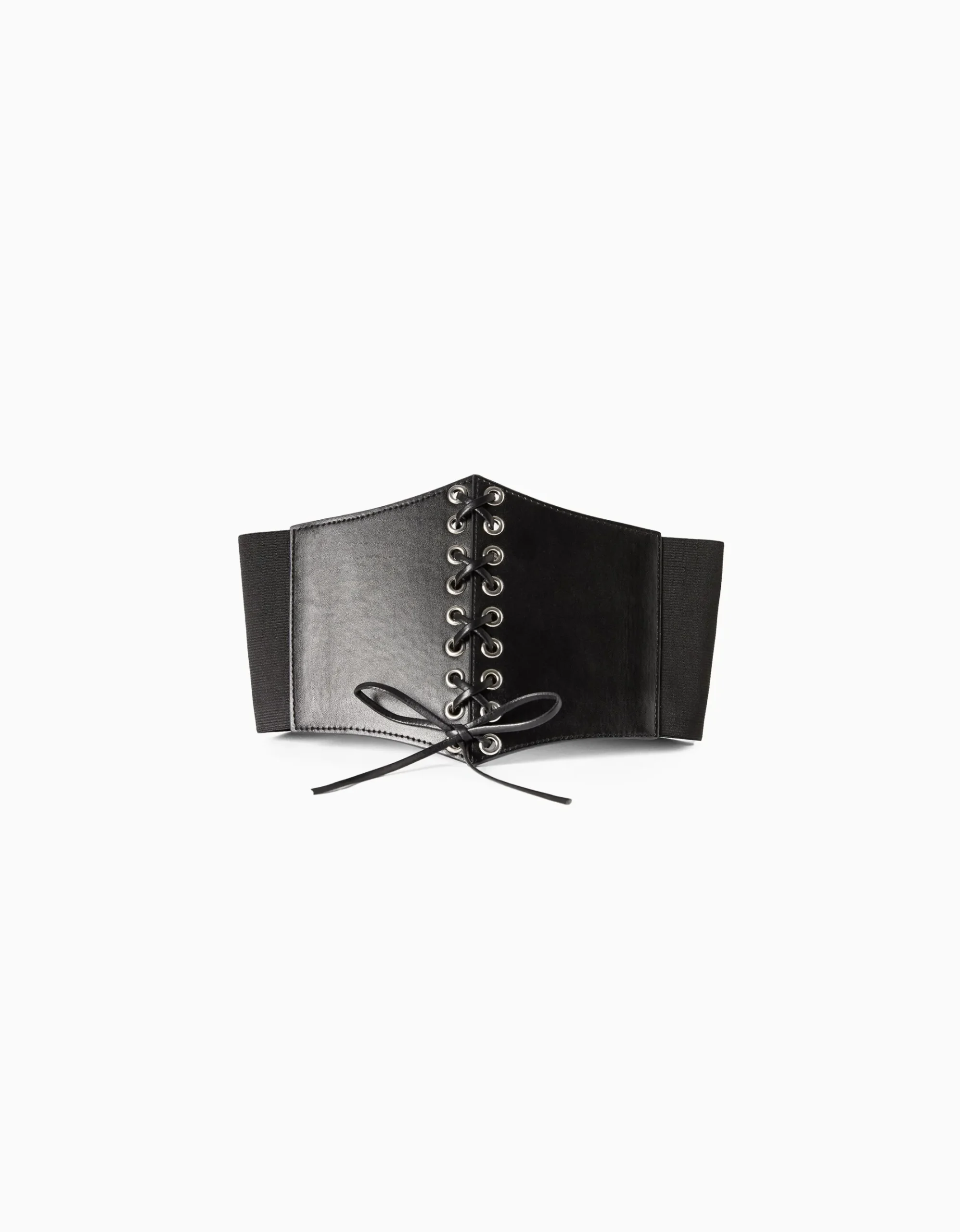 FEMME BERSHKA Similicuir*Corset tressé imitation cuir
