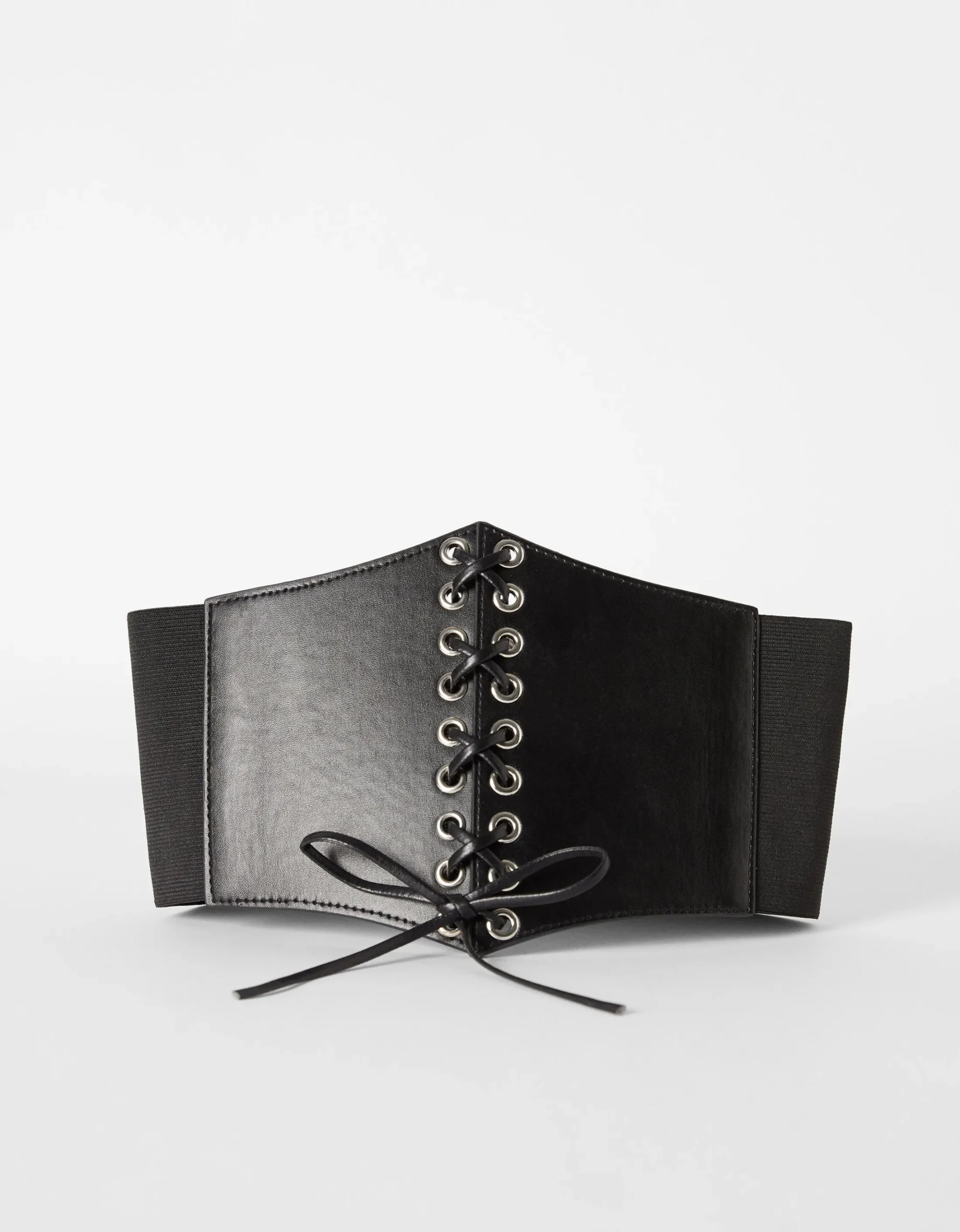 FEMME BERSHKA Similicuir*Corset tressé imitation cuir