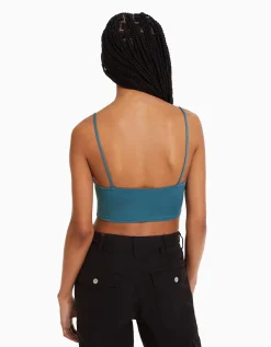 FEMME BERSHKA Tops et corsets*Crop top bretelles fines