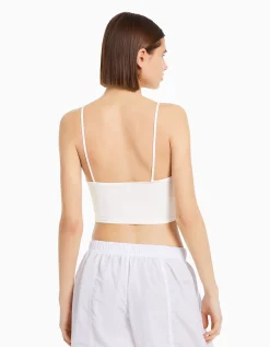FEMME BERSHKA Tops et corsets*Crop top bretelles fines