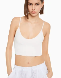 FEMME BERSHKA Tops et corsets*Crop top bretelles fines