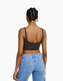 FEMME BERSHKA Tops et corsets*Crop top bretelles larges