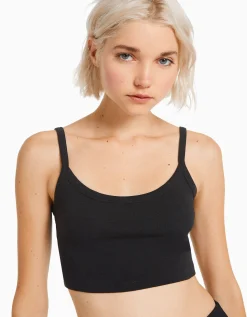 FEMME BERSHKA Tops et corsets*Crop top bretelles larges