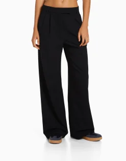 FEMME BERSHKA Pantalons*Dad fit - Pantalon tailoring wide leg