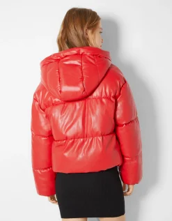 FEMME BERSHKA Vestes*Doudoune capuche similicuir