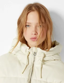 FEMME BERSHKA Vestes*Doudoune capuche similicuir