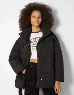 FEMME BERSHKA Trenchs et manteaux*Doudoune effet nylon ceinture