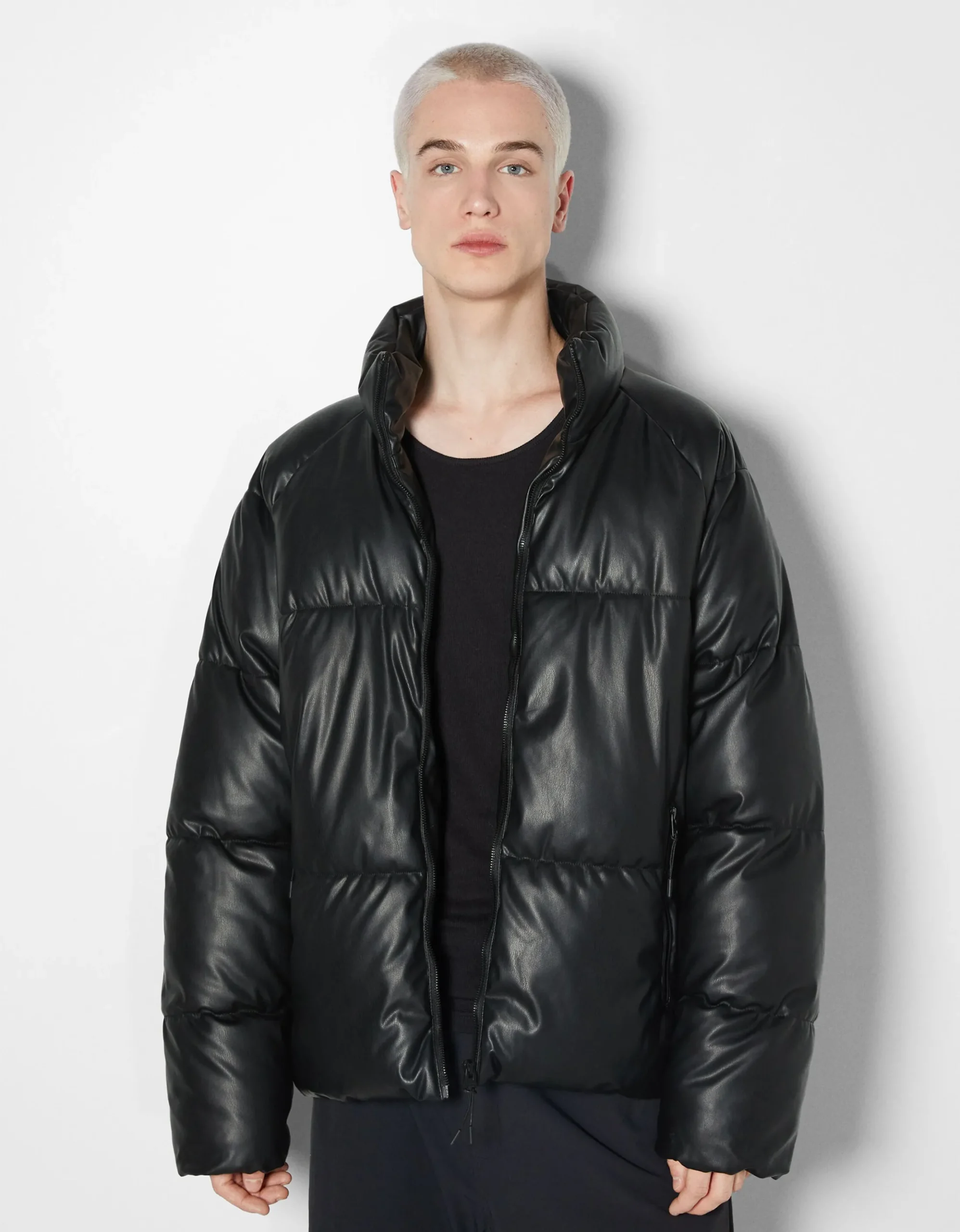 HOMME BERSHKA Blousons et manteaux*Doudoune en similicuir
