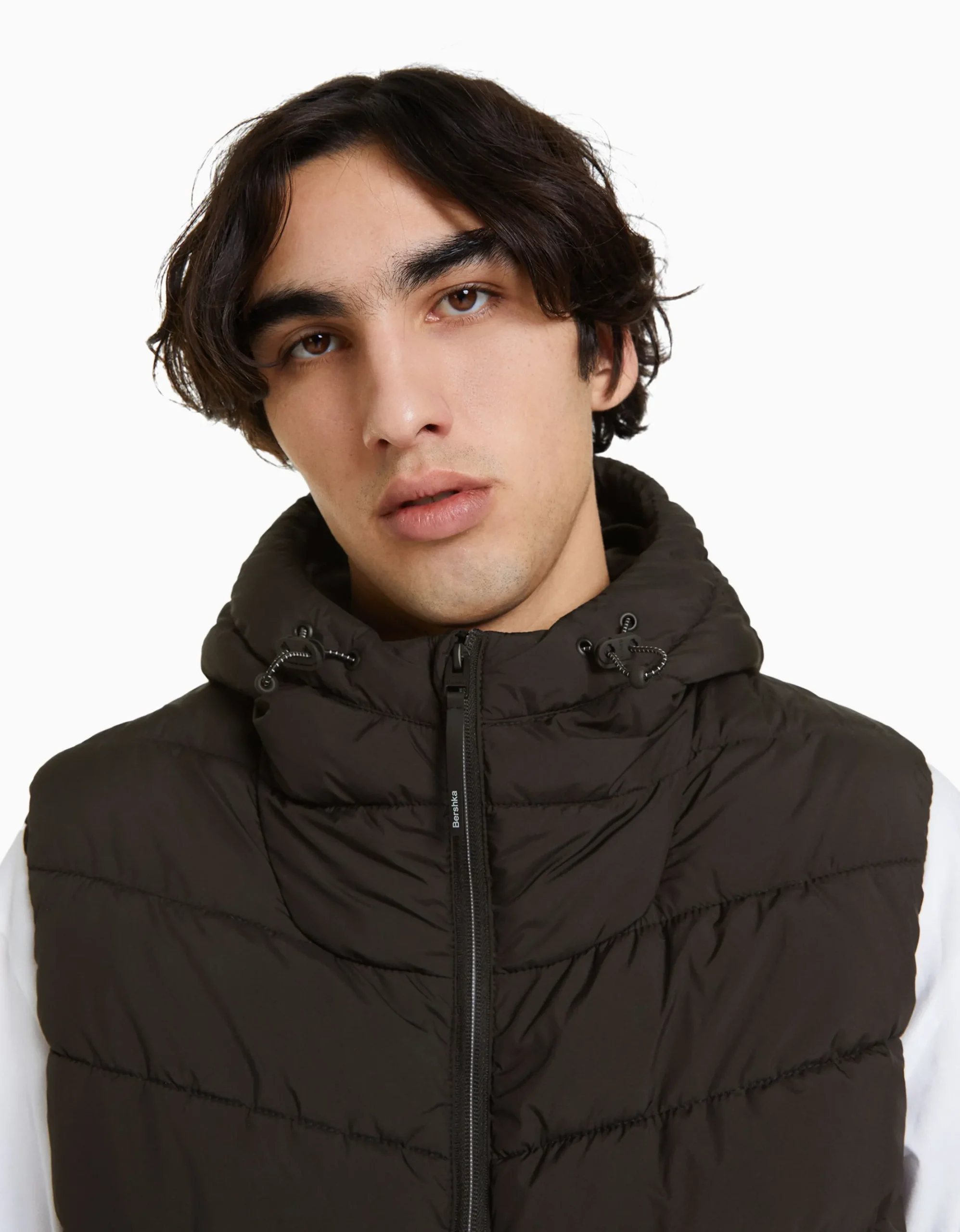 HOMME BERSHKA Blousons et manteaux*Doudoune sans manches capuche matelassée