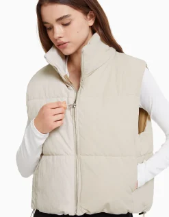 FEMME BERSHKA Vestes*Doudoune sans manches effet nylon doublure