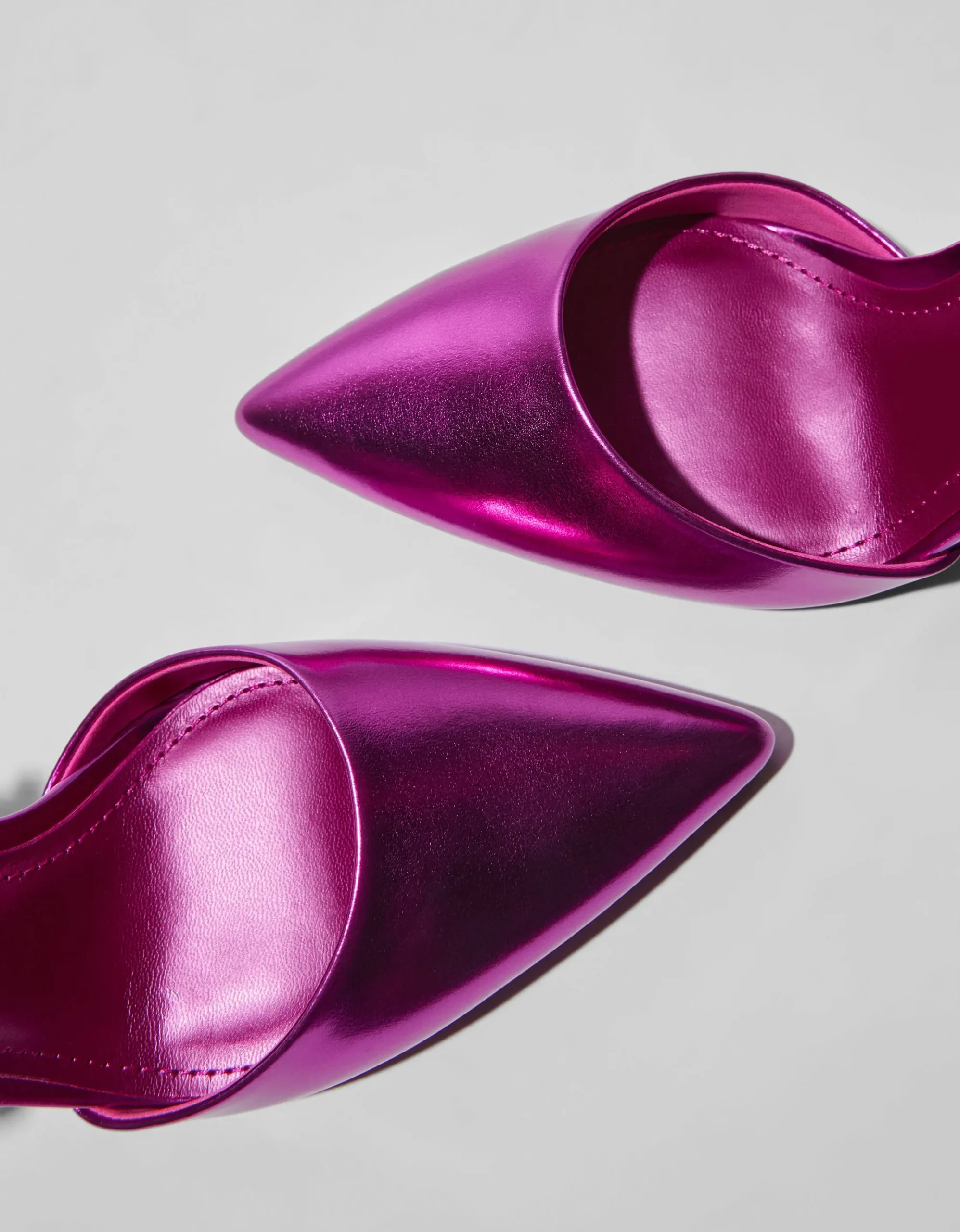 FEMME BERSHKA Party*Escarpins type mules métallisés