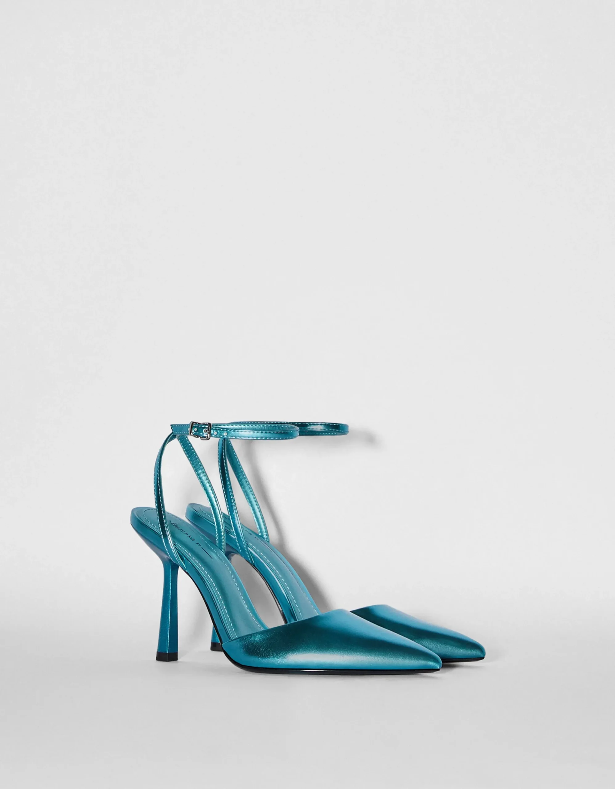FEMME BERSHKA Party Fits*Escarpins type mules métallisés