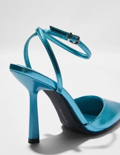 FEMME BERSHKA Party Fits*Escarpins type mules métallisés