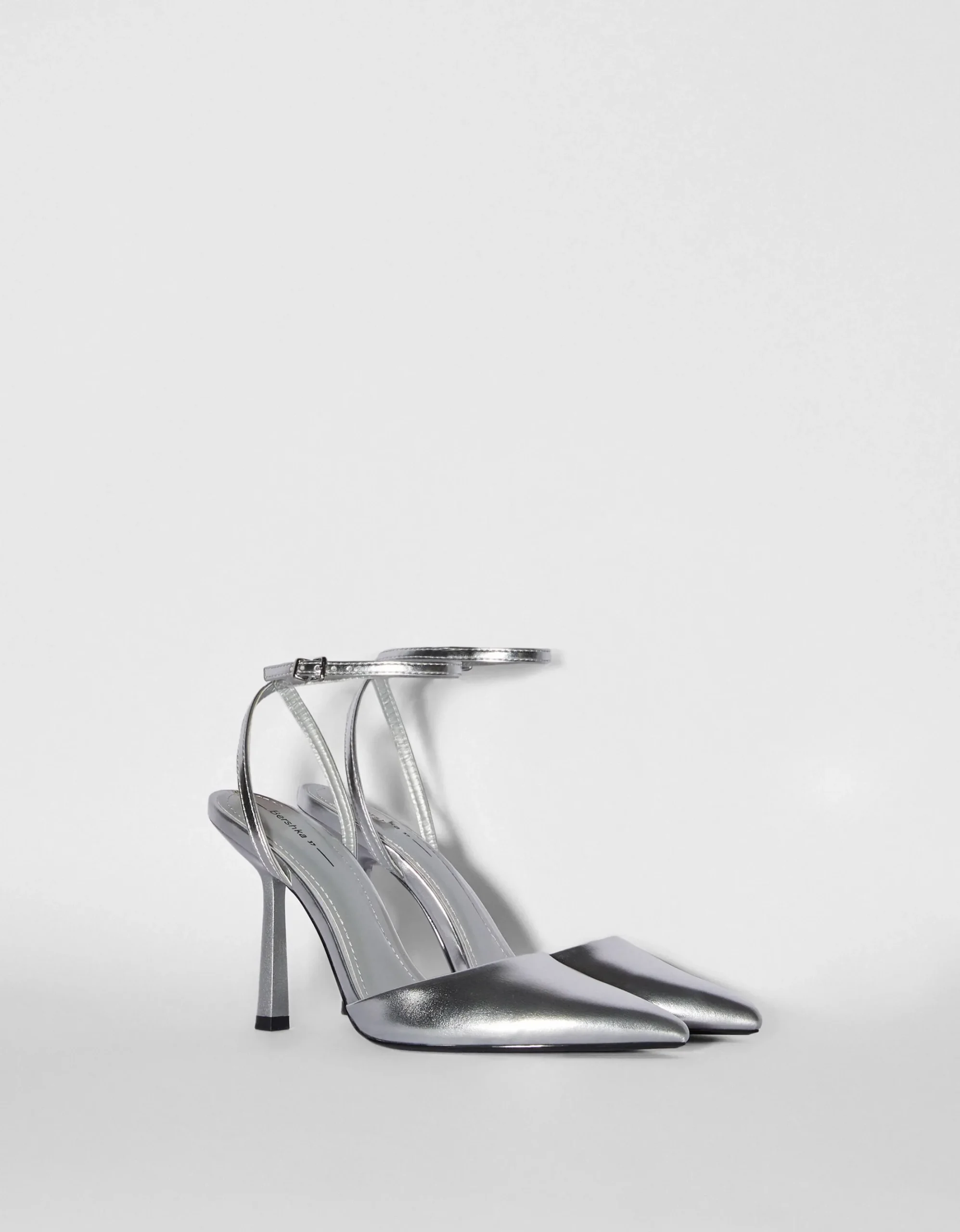 FEMME BERSHKA Party*Escarpins type mules métallisés