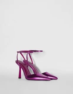 FEMME BERSHKA Party*Escarpins type mules métallisés